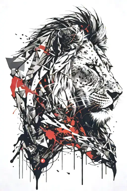 lion tattoo design idea