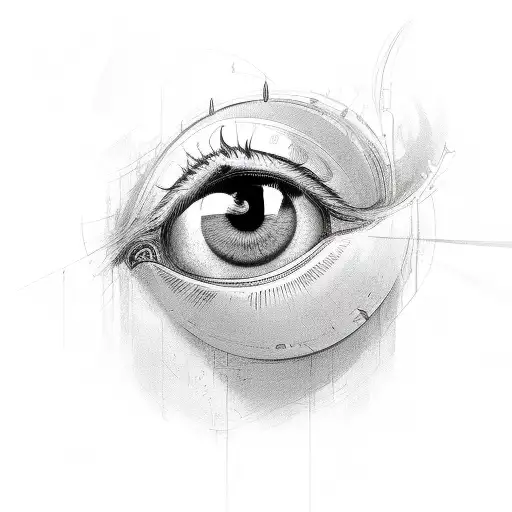 Line Discrimination Eye Tattoo, Tattoo Drawing, Eye Drawing, Eye Sketch PNG  Transparent Clipart Image and PSD File for Free Download
