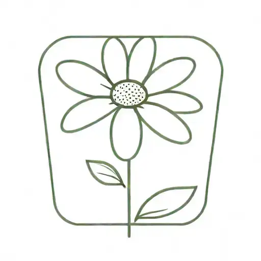 daisy tattoo design idea