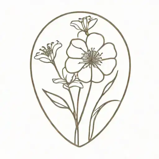 wildflower tattoo design idea