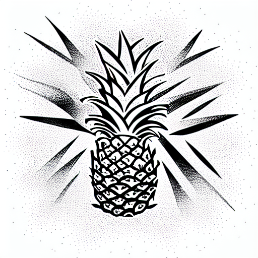Pineapple tattoo design idea