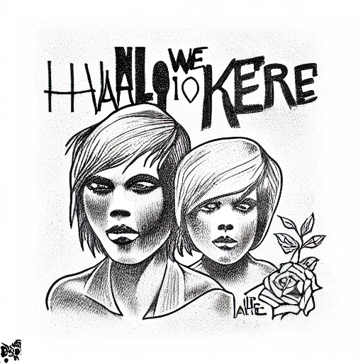 1975 "Hey Kids, We're All Just The Same. What A Shame." tattoo design idea