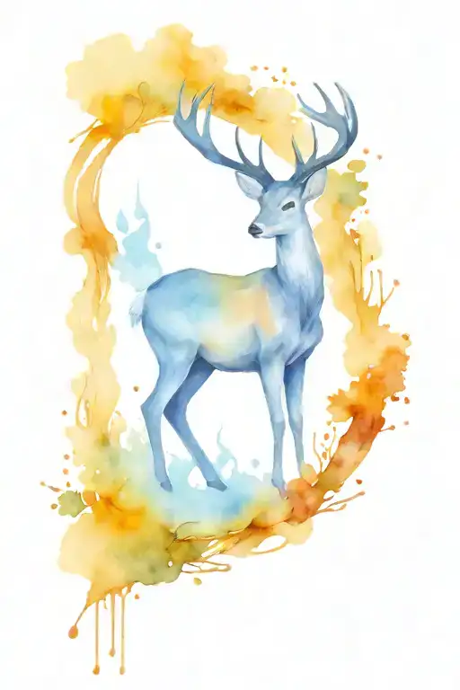 deer tattoo design idea