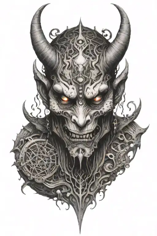 demon tattoo design idea