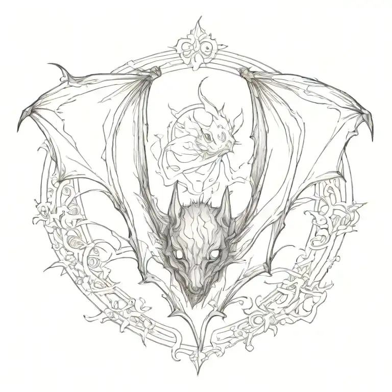bat tattoo design idea
