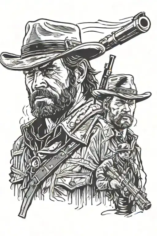 Arthur Morgan red dead redemption 2 tattoo design idea