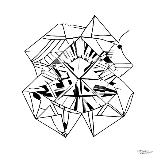 Diamond tattoo design idea