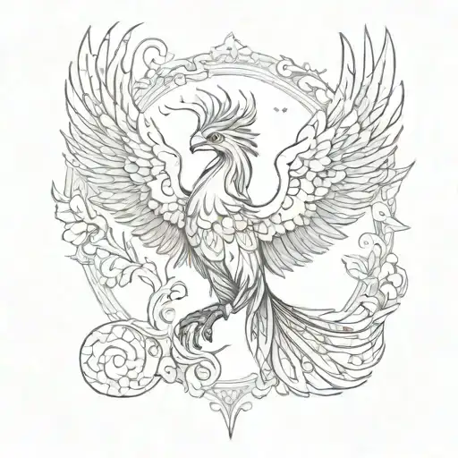 phoenix tattoo design idea