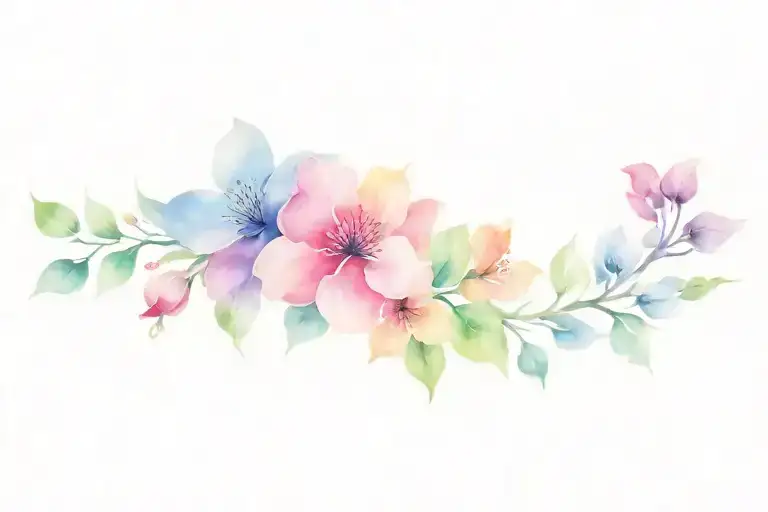 floral tattoo design idea