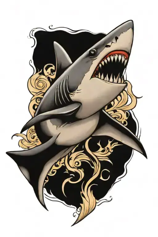 shark tattoo design idea