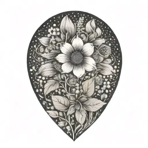 wildflower tattoo design idea