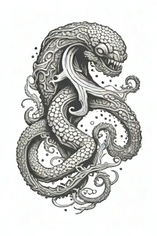 kraken tattoo design idea