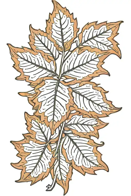 leaf tattoo design idea