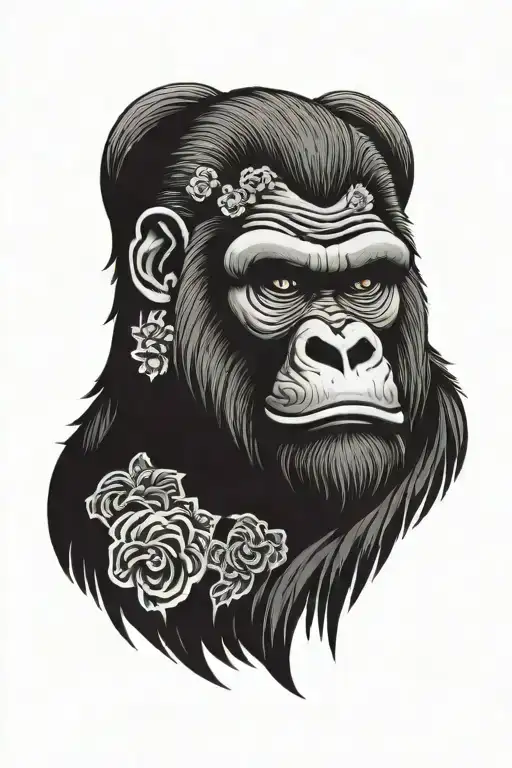 gorilla tattoo design idea