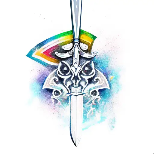 FYeahTattooscom  just got this today Master Sword and Shield