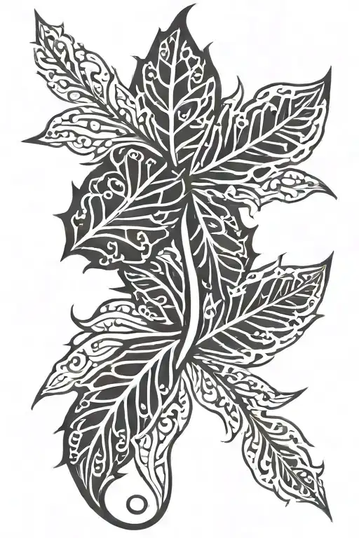 leaf tattoo design idea