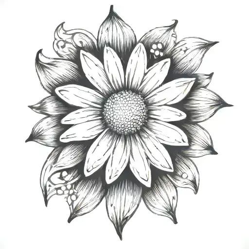 daisy tattoo design idea