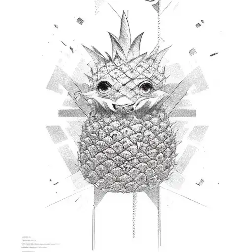 Pineapple tattoo design idea