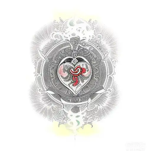 Sacred Heart tattoo design idea