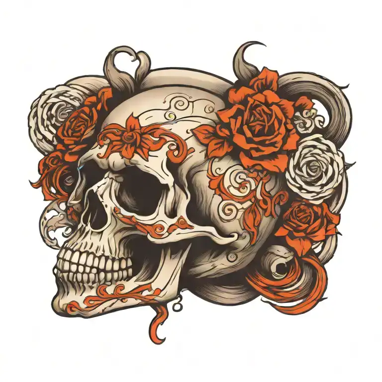 skull tattoo design idea