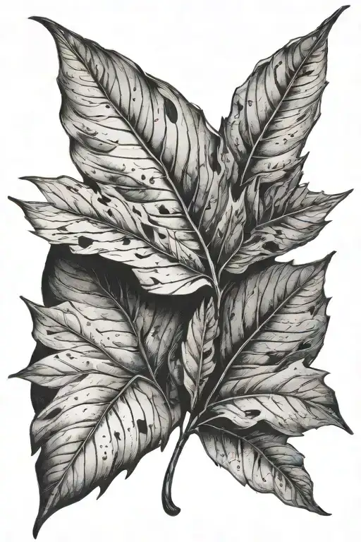 leaf tattoo design idea