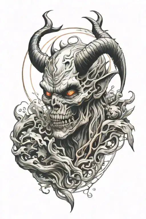 demon tattoo design idea