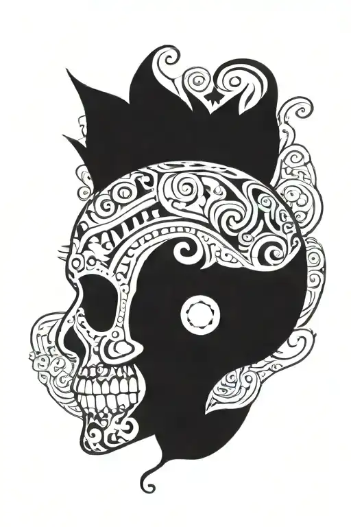 sugar-skull tattoo design idea