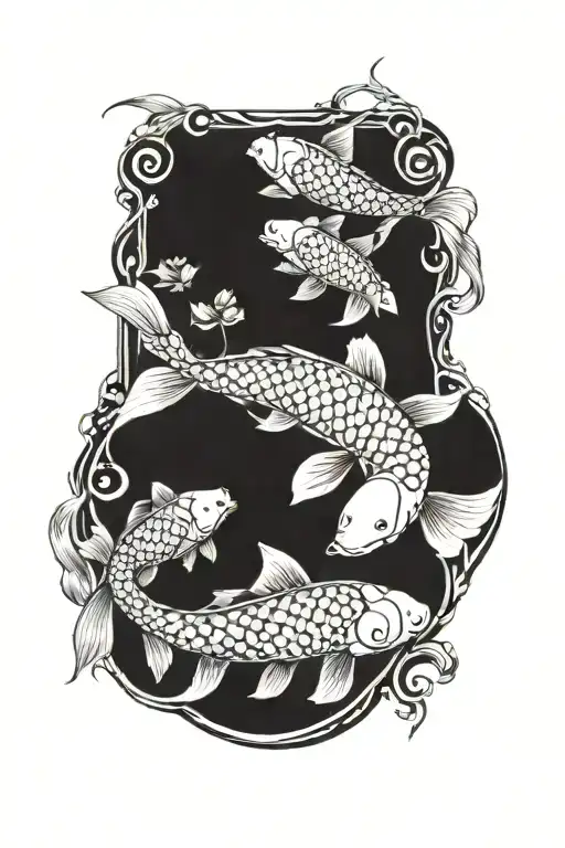 koi-fish tattoo design idea