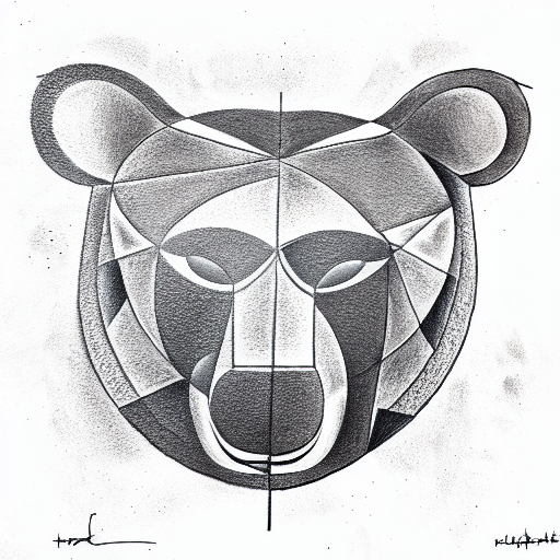 Cubism Picasso Berlin Bear tattoo design idea