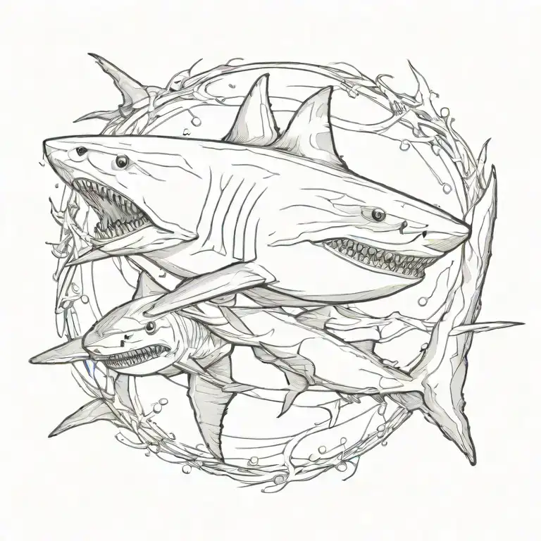 shark tattoo design idea