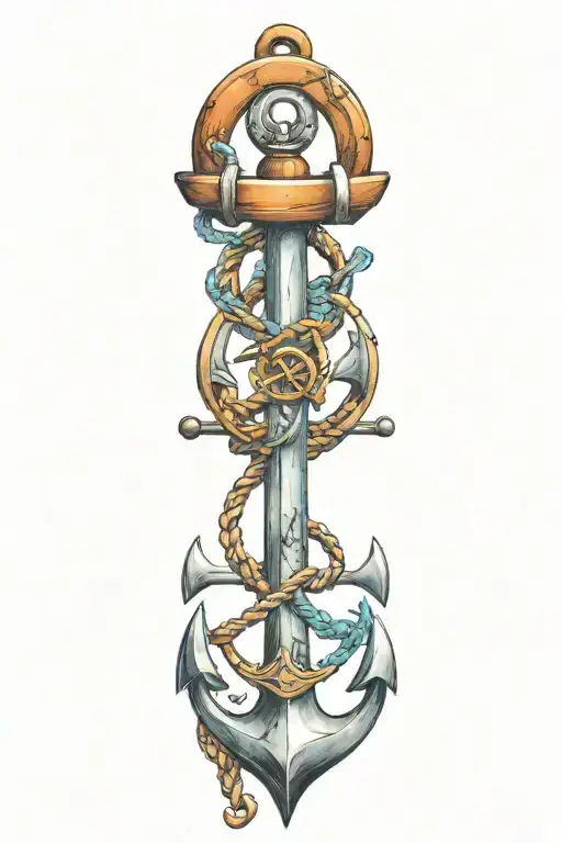 anchor tattoo design idea