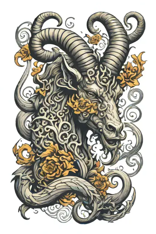 capricorn tattoo design idea