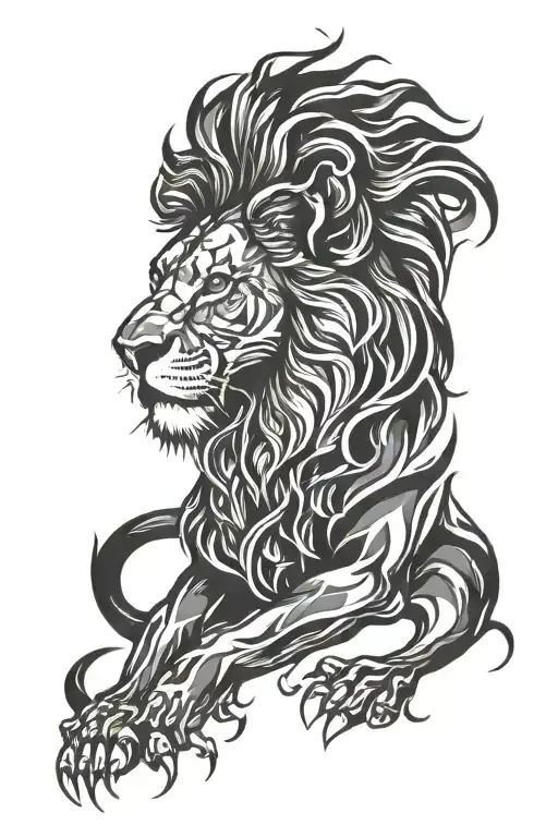 lion tattoo design idea