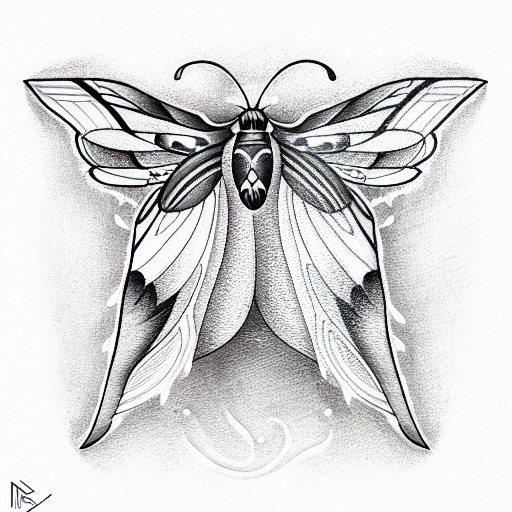 Moth tattoo design idea