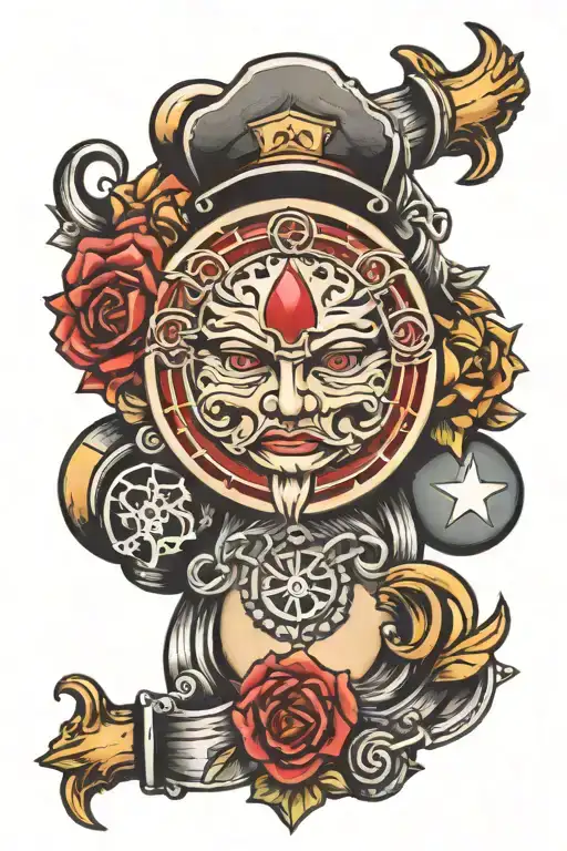 necklace tattoo design idea