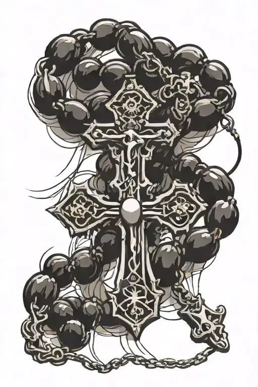 rosary tattoo design idea