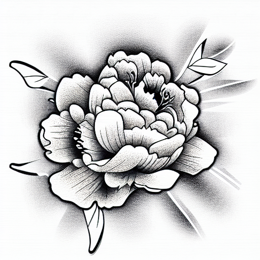 Peony tattoo design idea