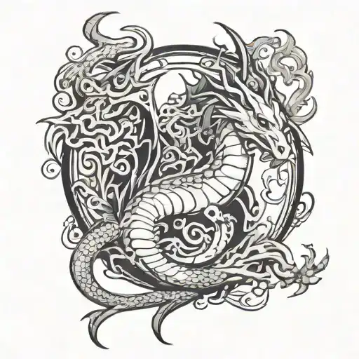 dragon tattoo design idea