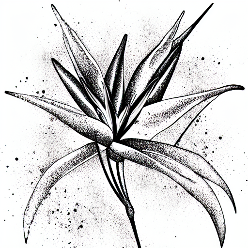 Bird of Paradise Plant tattoo design idea