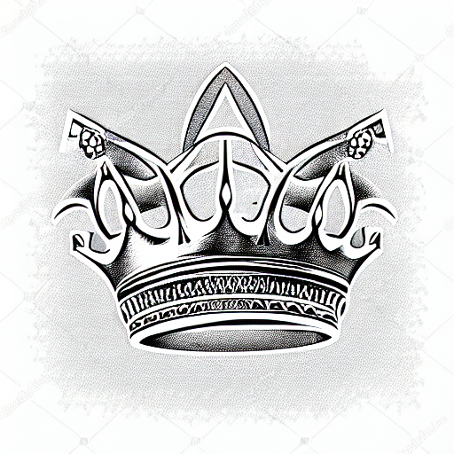 Download Illustration of king crown and wings in monochrome style. Design  element for logo, emblem, sign… | Crown tattoo men, Crown tattoo design,  King crown tattoo