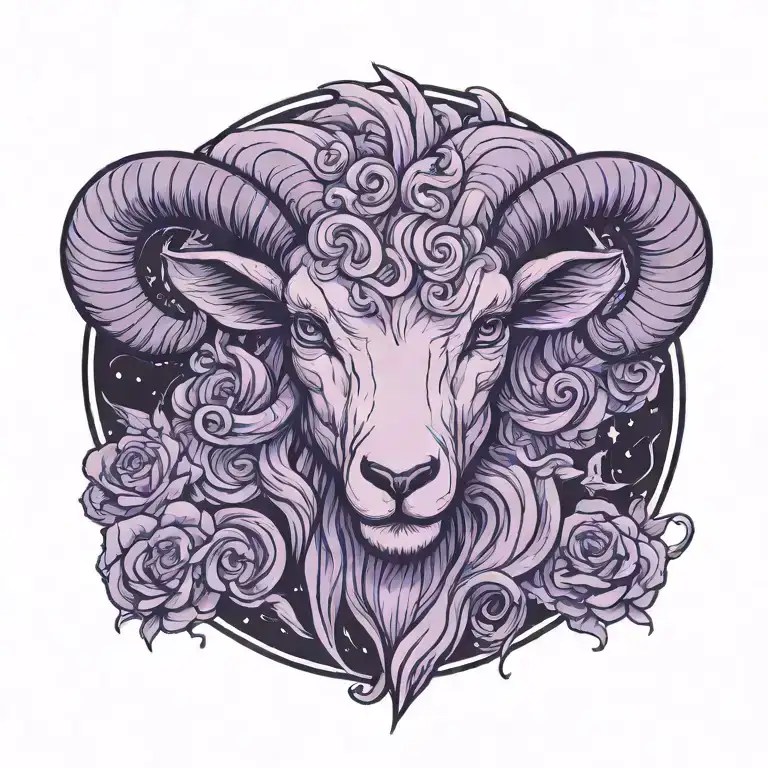 aries tattoo design idea