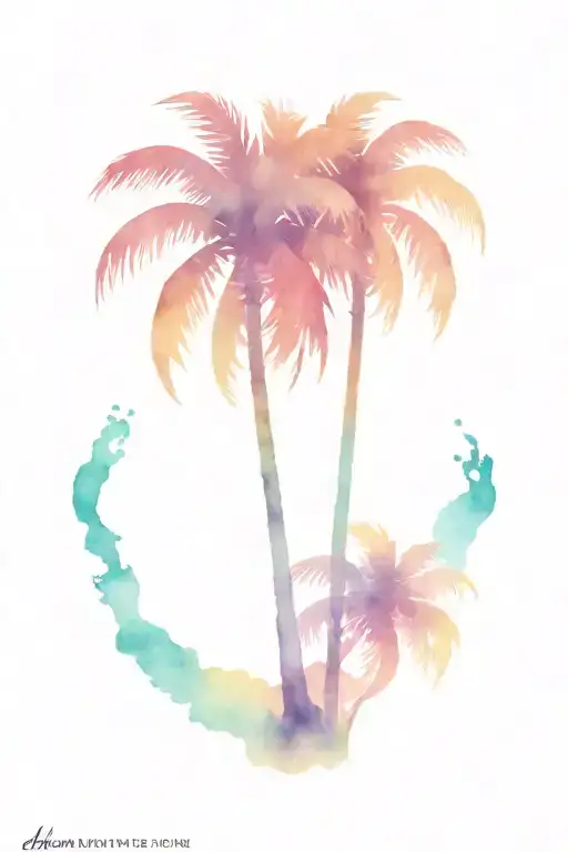 palm-tree tattoo design idea