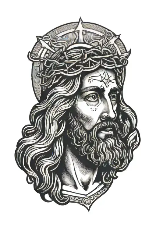 jesus tattoo design idea