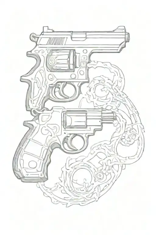 gun tattoo design idea