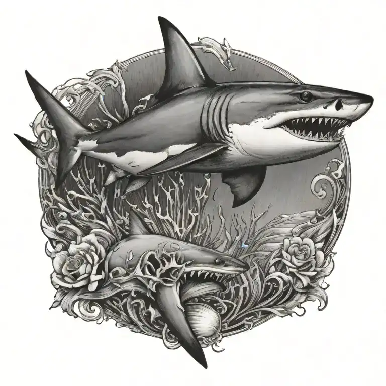 shark tattoo design idea