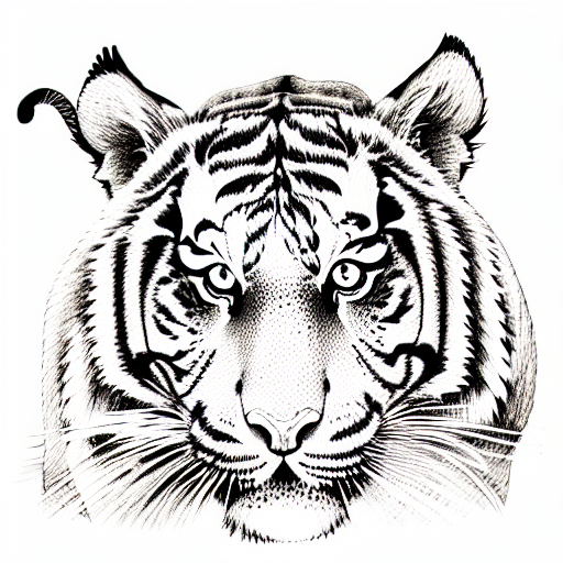 Tiger Tattoo Drawing PNG 1340x1240px Tiger Art Big Cats Carnivoran  Cat Like Mammal Download Free