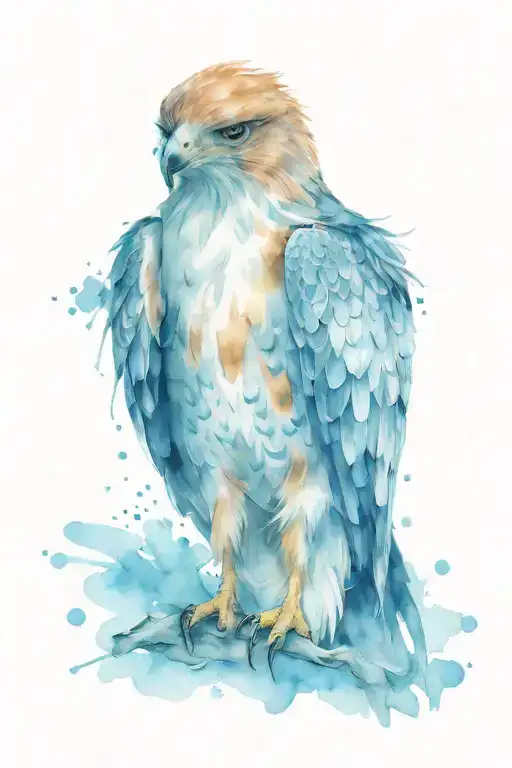 hawk tattoo design idea