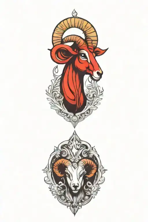 aries tattoo design idea