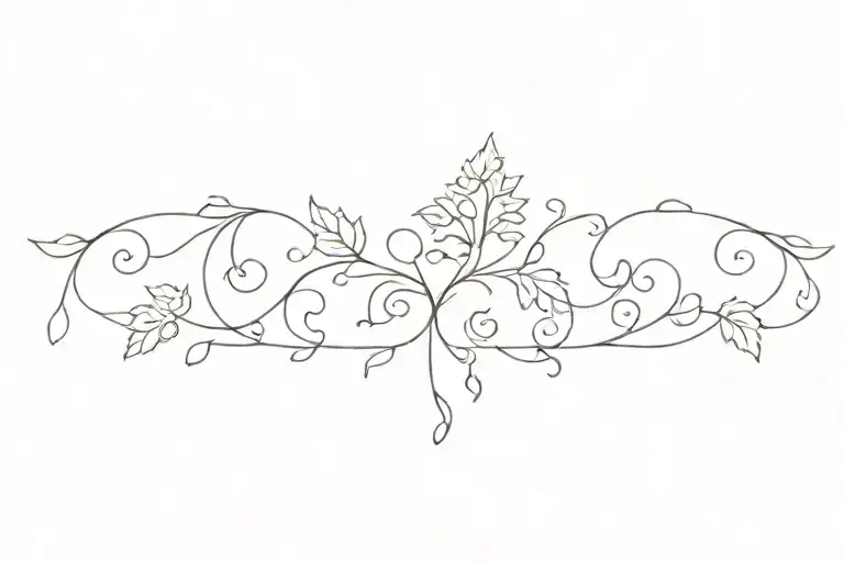grape vine tattoo design idea