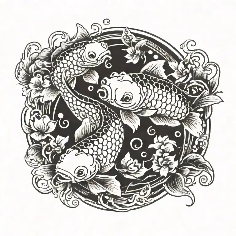 koi-fish tattoo design idea